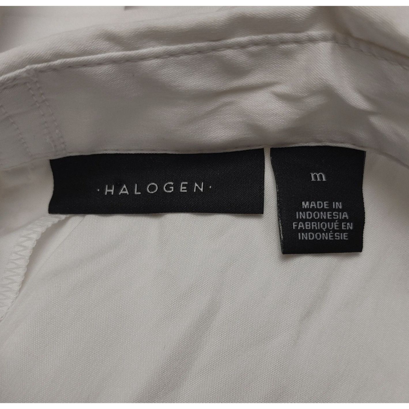 Other Halogen Women's White Tie Back Long Sleeve Blouse Medium Size M / US 6-8 / IT 42-44 - 4 Thumbnail