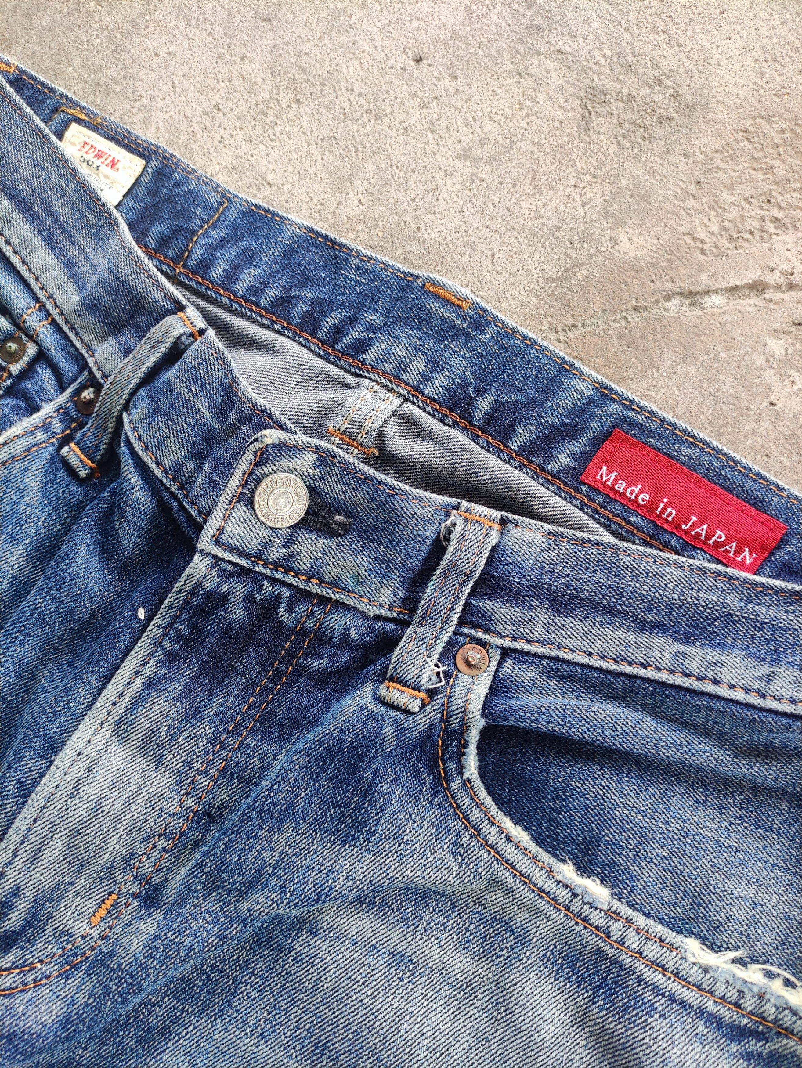 Edwin Vintage Edwin Brand Distressed Faded Denim Pants Size US 32 / EU 48 - 5 Thumbnail