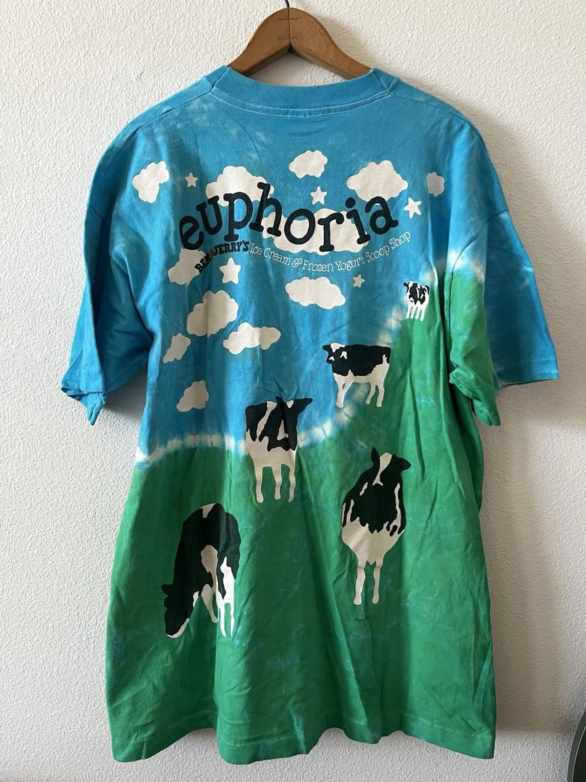 Liquid Blue Vintage Ben And Jerry’s Liquid Blue Cow Tie Dye Shirt XXL Size US XL / EU 56 / 4 - 5 Thumbnail