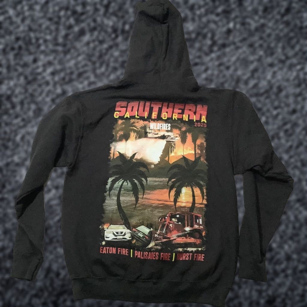 Port & Company VINTAGE Port & Company Hoodie M Black Southern California Wildfires 2025 Palisades Mens Graphic Print Pockets Hoodie Size US M / EU 48-50 / 2 - 1 Thumbnail