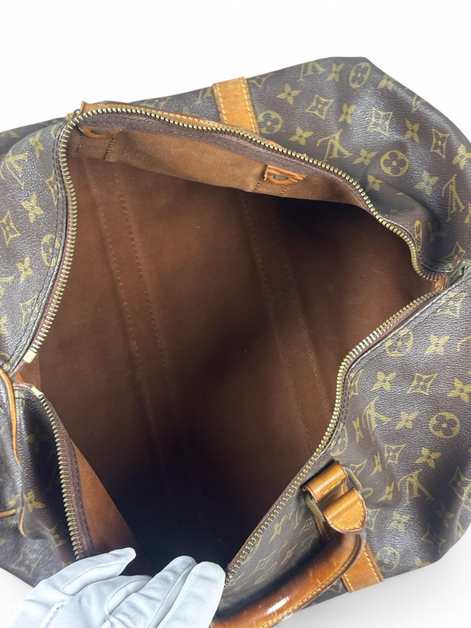 Louis Vuitton Louis Vuitton - Keepall 50 Boston Brown Leather Luggage Size ONE SIZE - 9 Thumbnail