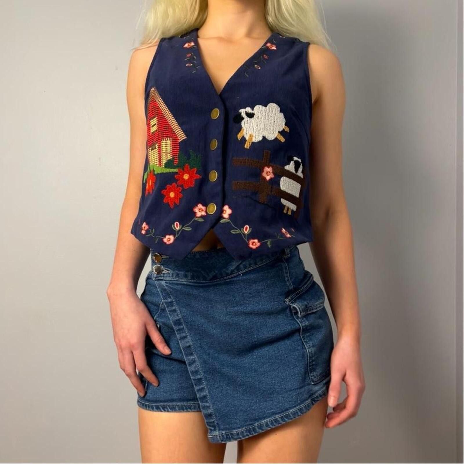Cyderhouse cottagecore summer cropped vest Size S / US 4 / IT 40 - 2 Thumbnail