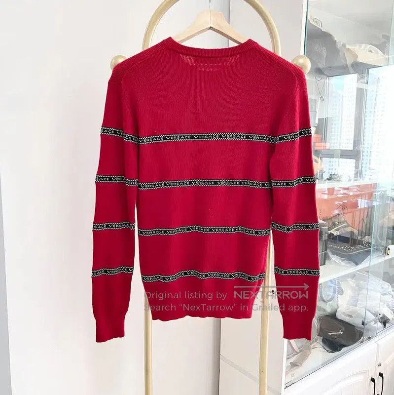 Versace Versace Red Long Sleeve Sweater for Men . Size US XS / EU 42 / 0 - 6 Thumbnail