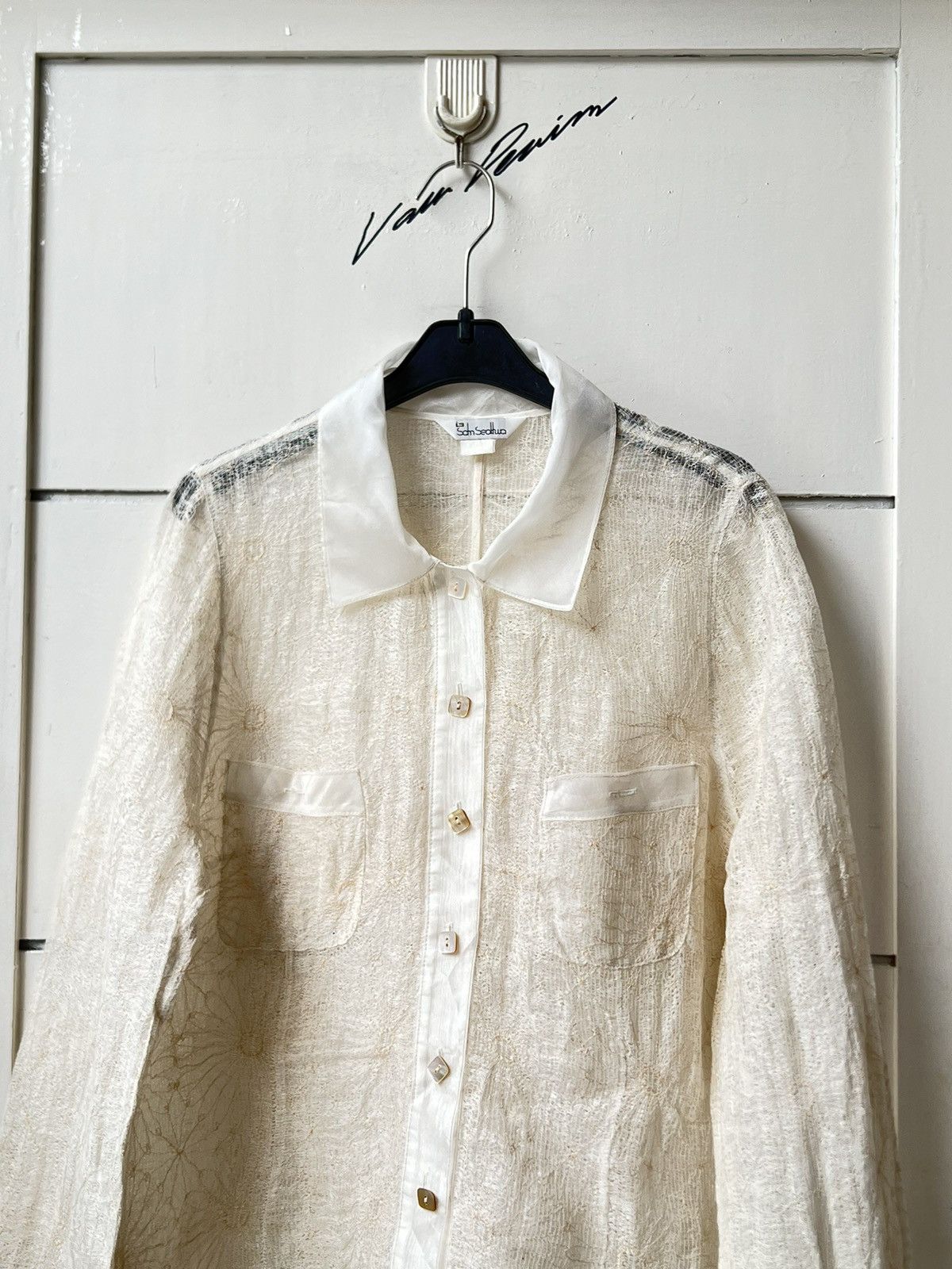 Other Japanese Brand Sdm Sedhwa White Mesh Shirt Size US XS / EU 42 / 0 - 2 Thumbnail