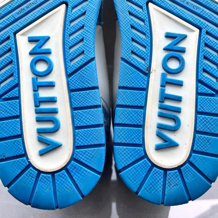 Louis Vuitton Louis Vuitton Trainer Blue and White Low-Top Sneakers -2508 Size US 8.5 / EU 41-42 - 6 Thumbnail