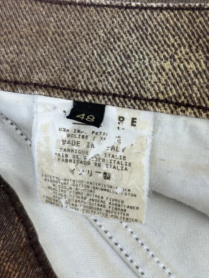 Just Cavalli SS2004 Cavalli Brown Denim Metallic Skirt Size 31" - 10 Thumbnail