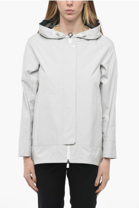 image of Herno Double-Layered Goretex Jacket With Hood in White, Women's (Size XS)