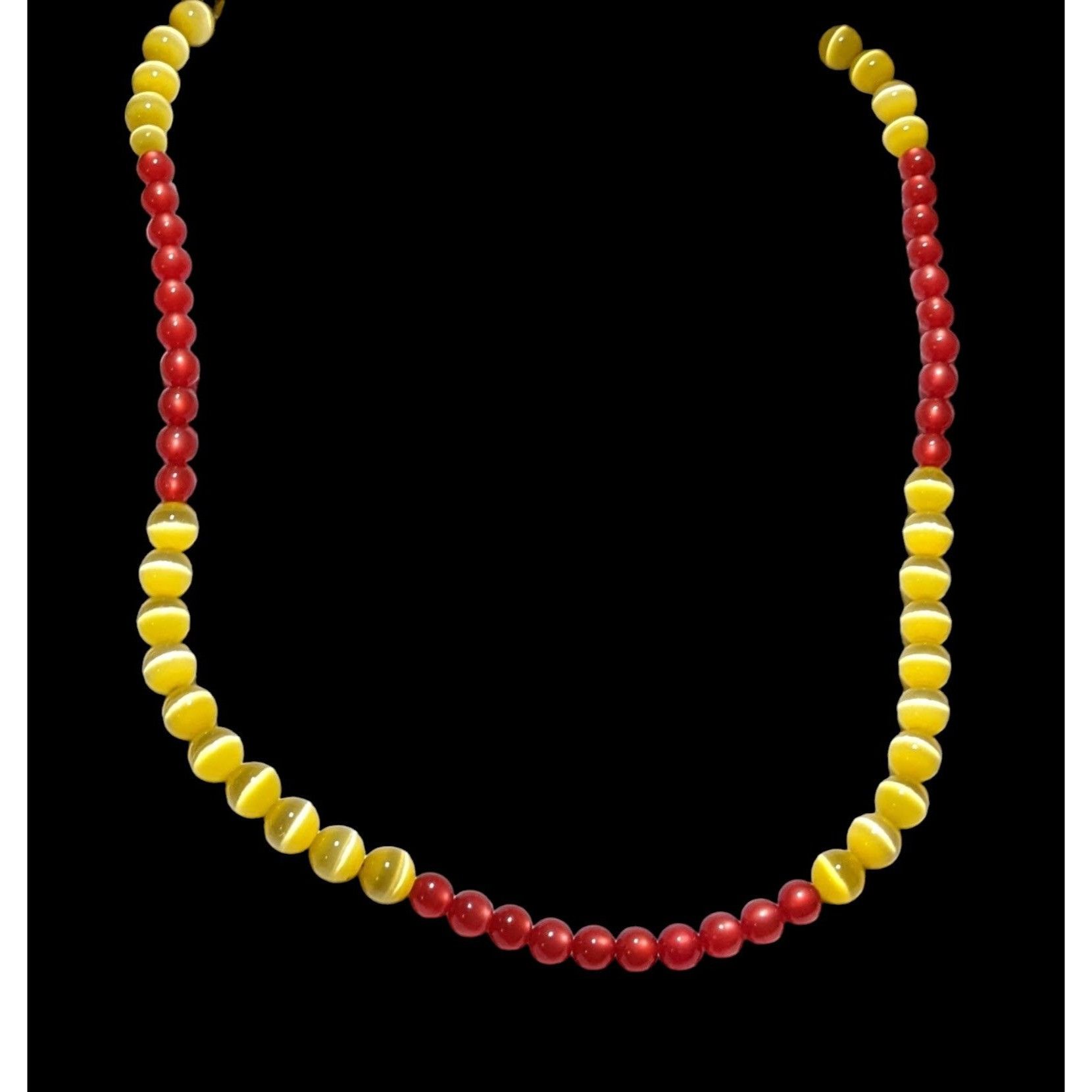 Other Red And Yellow Cat Eye Necklace Size ONE SIZE - 2 Thumbnail