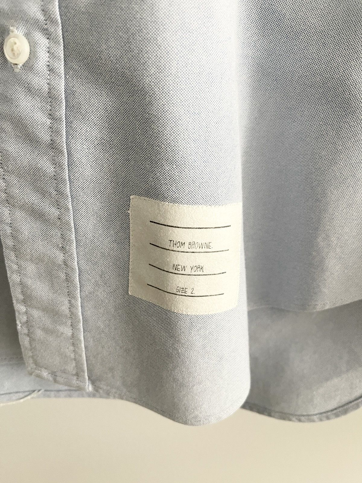 Thom Browne STEAL! 2015 Thom Browne Cotton Oxford White Armband Shirt Size US M / EU 48-50 / 2 - 6 Thumbnail