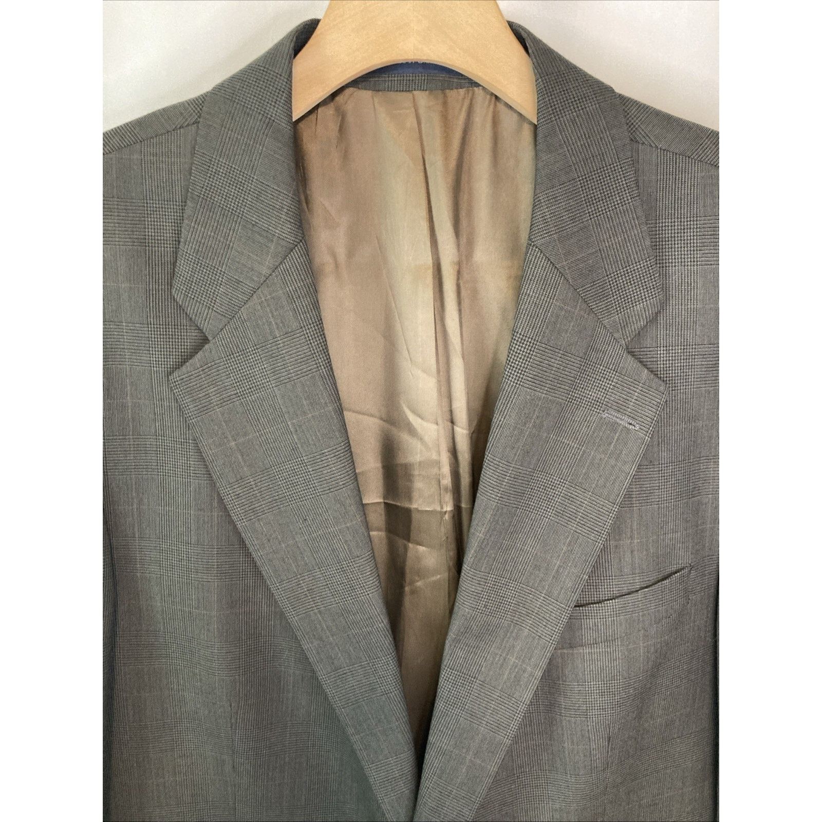 Chaps Ralph Lauren 46T Vtg Chaps Ralph Lauren Glen Check Wool Sport Coat Blazer Size 46L - 5 Thumbnail