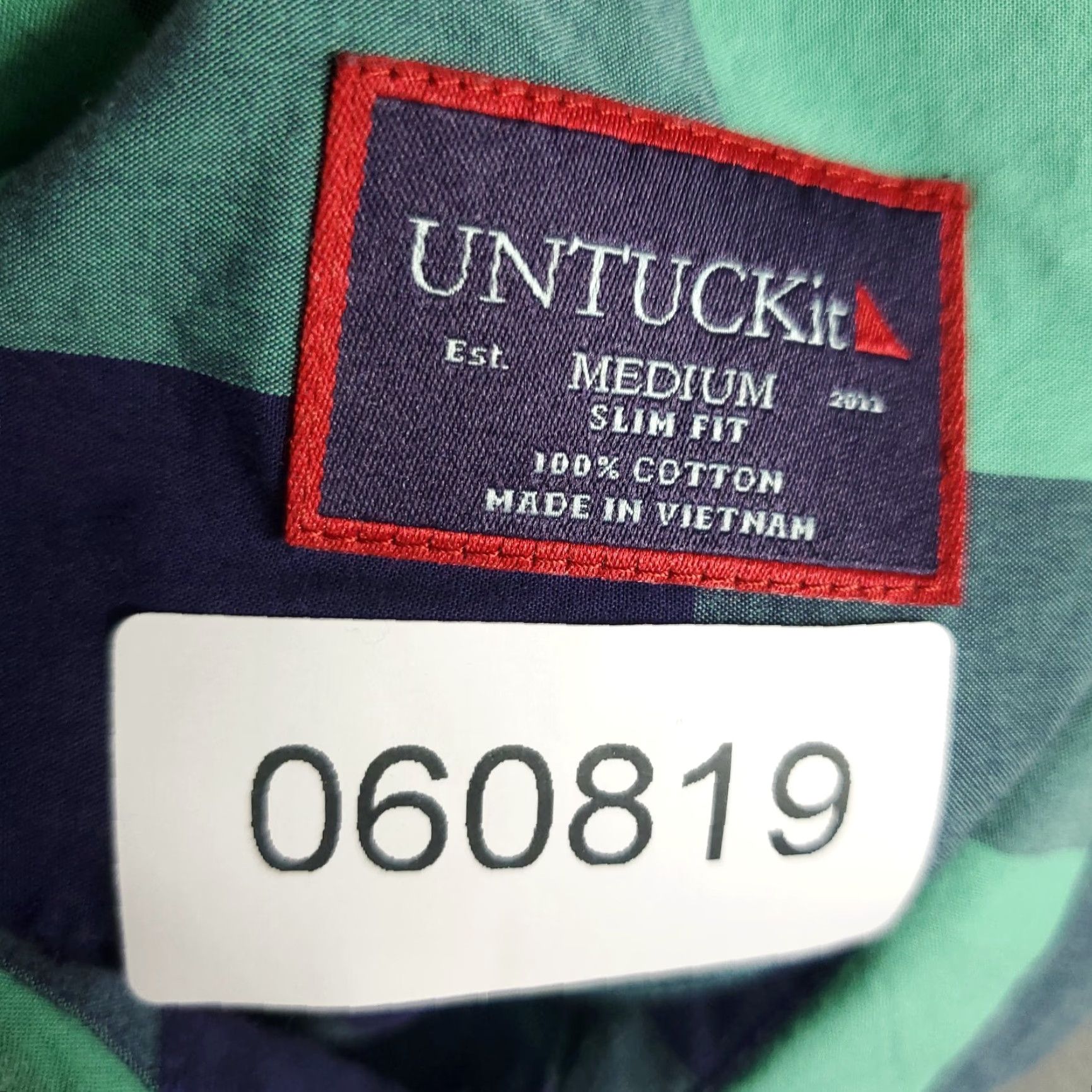 UNTUCKit UNTUCKit Shirt Mens Size Medium Blue Check Slim Fit Long Sleeve Button-Up Casual Dress Shirt M Blue, UNTUCKit, Button-Up, Men Size US M / EU 48-50 / 2 - 7 Thumbnail