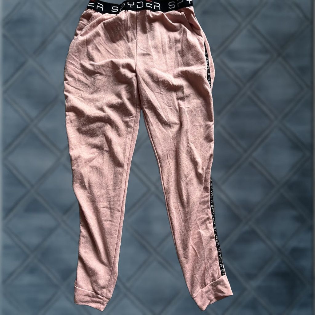 Spyder Spyder Track Pants Women S Pink Spellout Waistband Activewear Athleisure | Pants | Regular | Pink | Spyder | 90s/Modern? Size 28" / US 6 / IT 42 - 1 Thumbnail