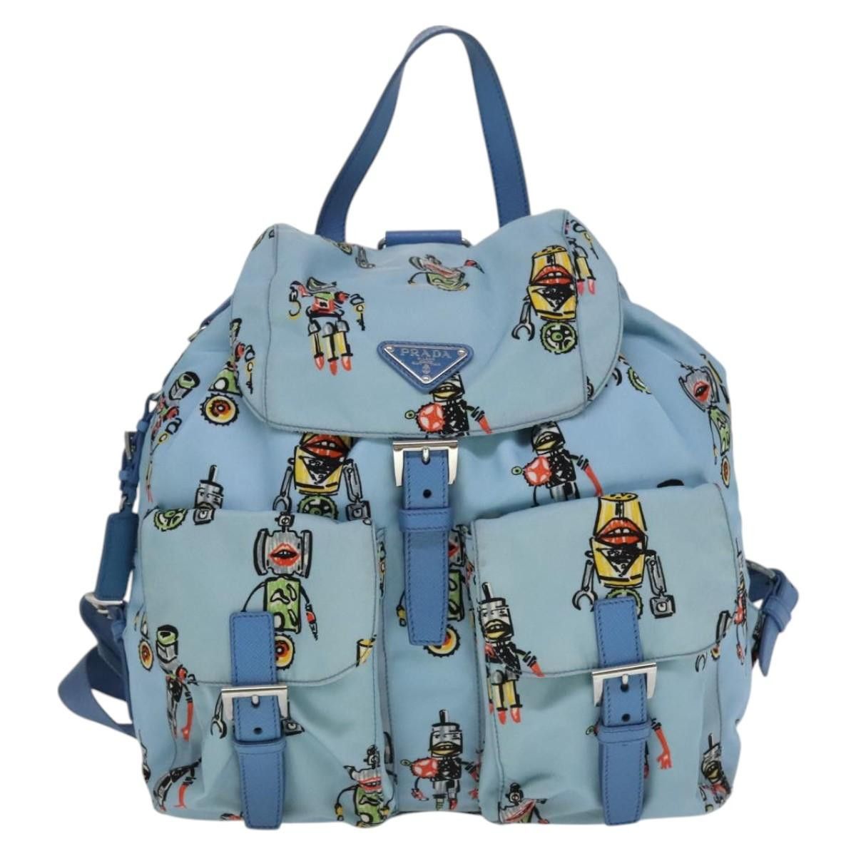 Prada Robot Blue Synthetic Backpack Bag (Pre-Owned) Size ONE SIZE - 1 Thumbnail