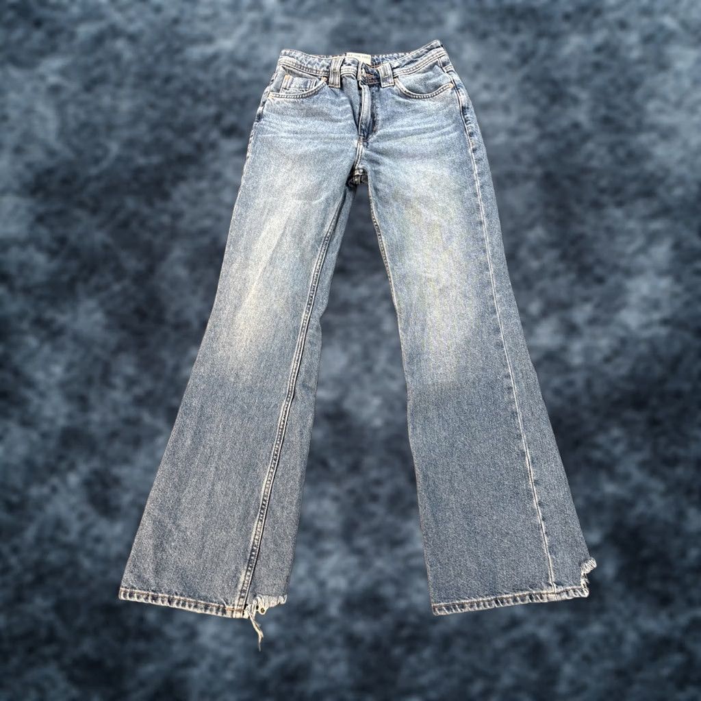 Free People Free People We The Free Ava High Rise Bootcut Jeans Womens 25x29 Blue Denim 100% Cotton Regular Fit Front Pockets Modern Bohemian - (adult) Womens Size 42" / US 20 - 1 Thumbnail