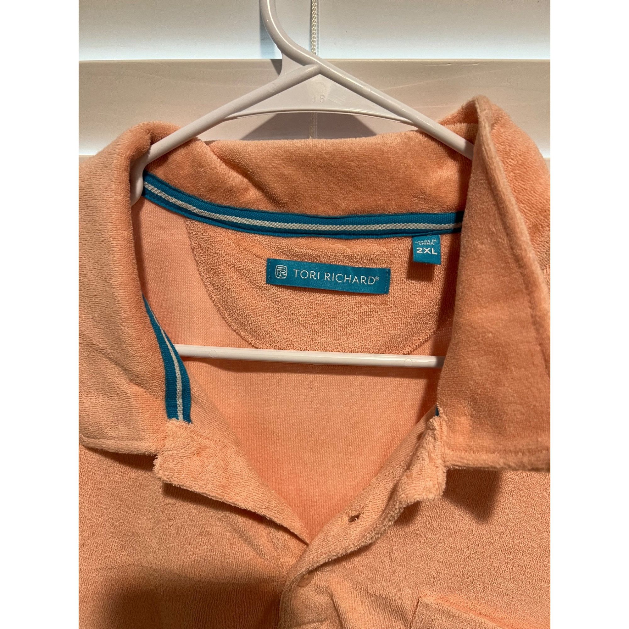 Tori Richard Tori Richard Terry Cloth Polo Shirt - Size XXL Size US XXL / EU 58 / 5 - 2 Thumbnail