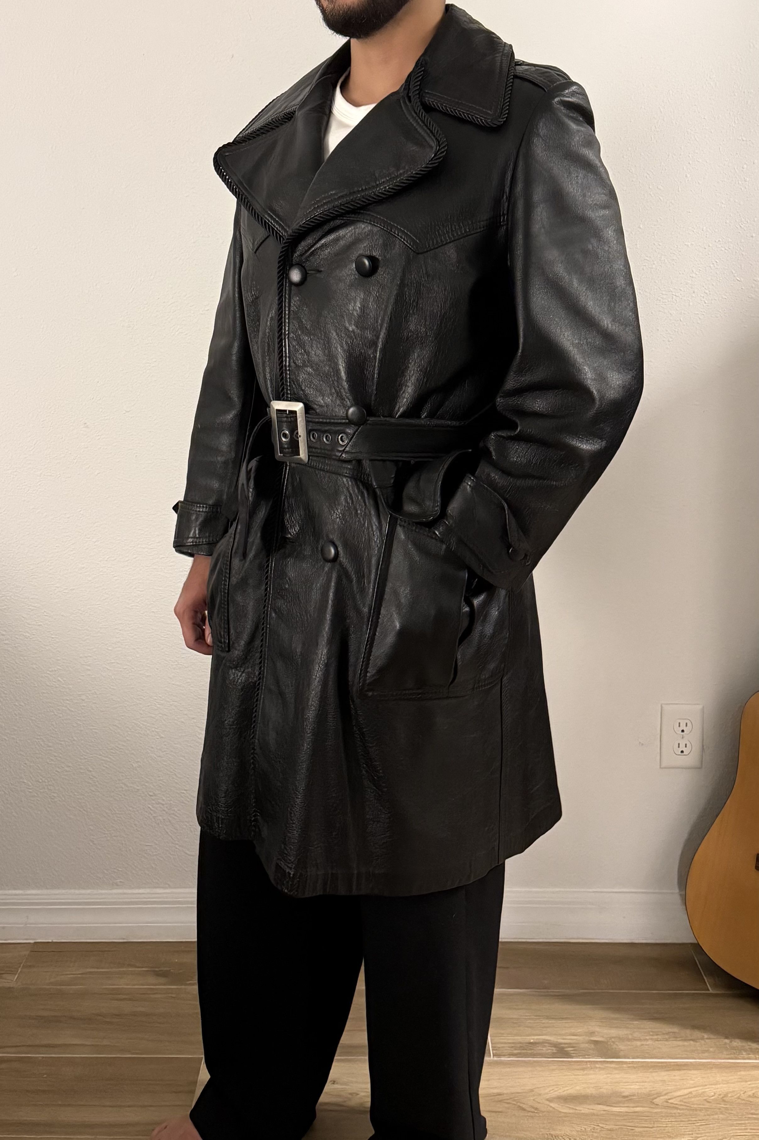 Kody Phillips Leather Trench Coat Size US M / EU 48-50 / 2 - 3 Thumbnail
