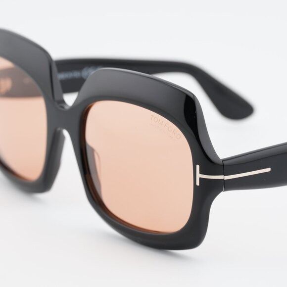 Tom Ford Tom Ford Ren FT1155 05E Sunglasses Black Square Frame Size ONE SIZE - 2 Thumbnail