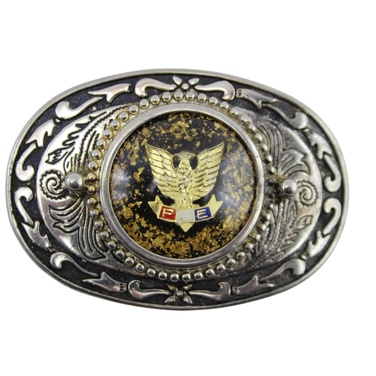 Other Fraternal Order of Eagles Belt Buckle • Oval Filigreed Size ONE SIZE - 2 Thumbnail