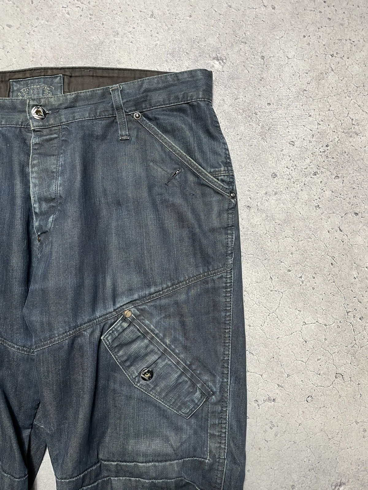 G-Star × Japanese Brand Vintage Cargo Jeans Denim G-Star Raw Y2K Size US 36 / EU 52 - 5 Thumbnail