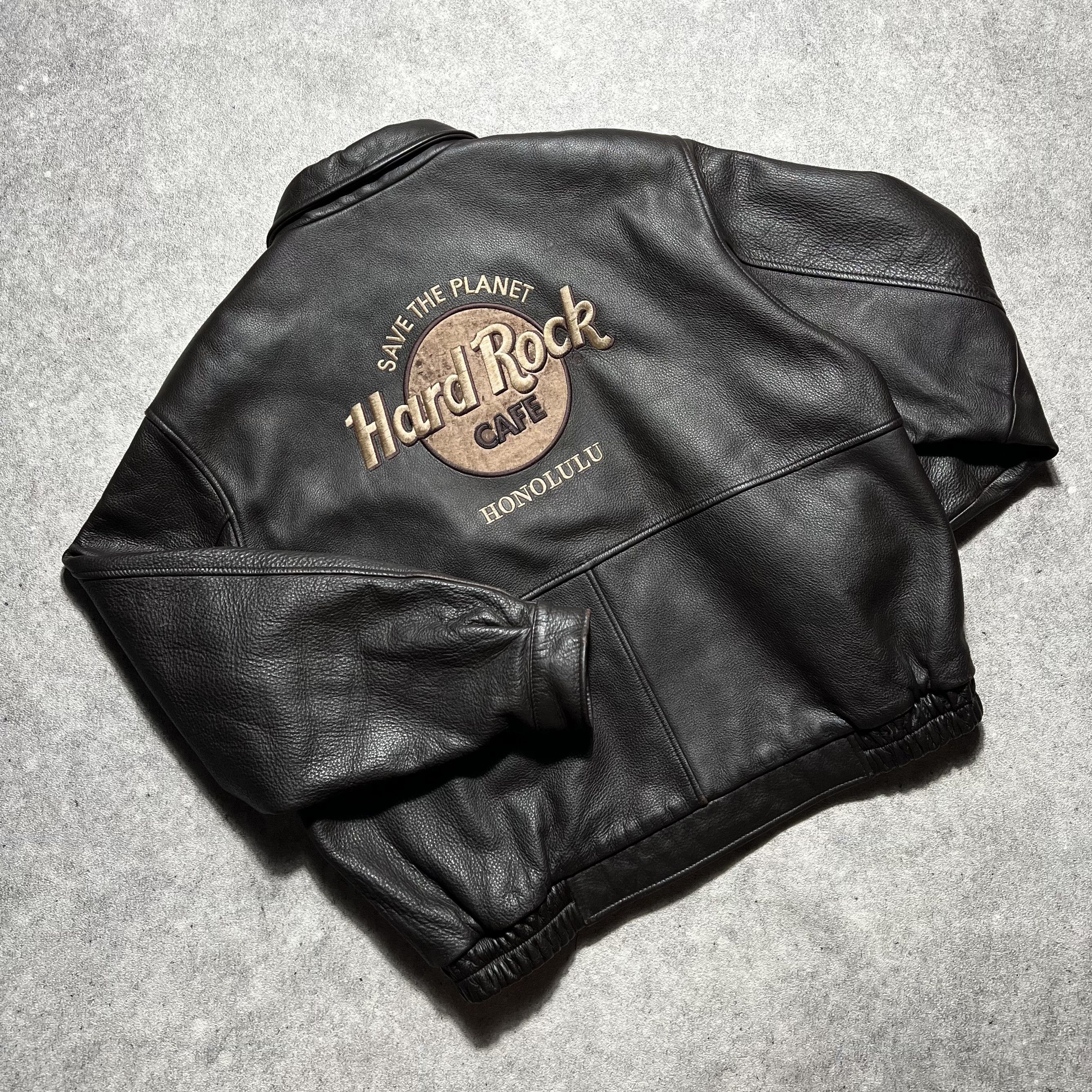 Hard Rock Cafe × Leather × Vintage Hard Rock Leather jacket Size US XL / EU 56 / 4 - 1 Thumbnail