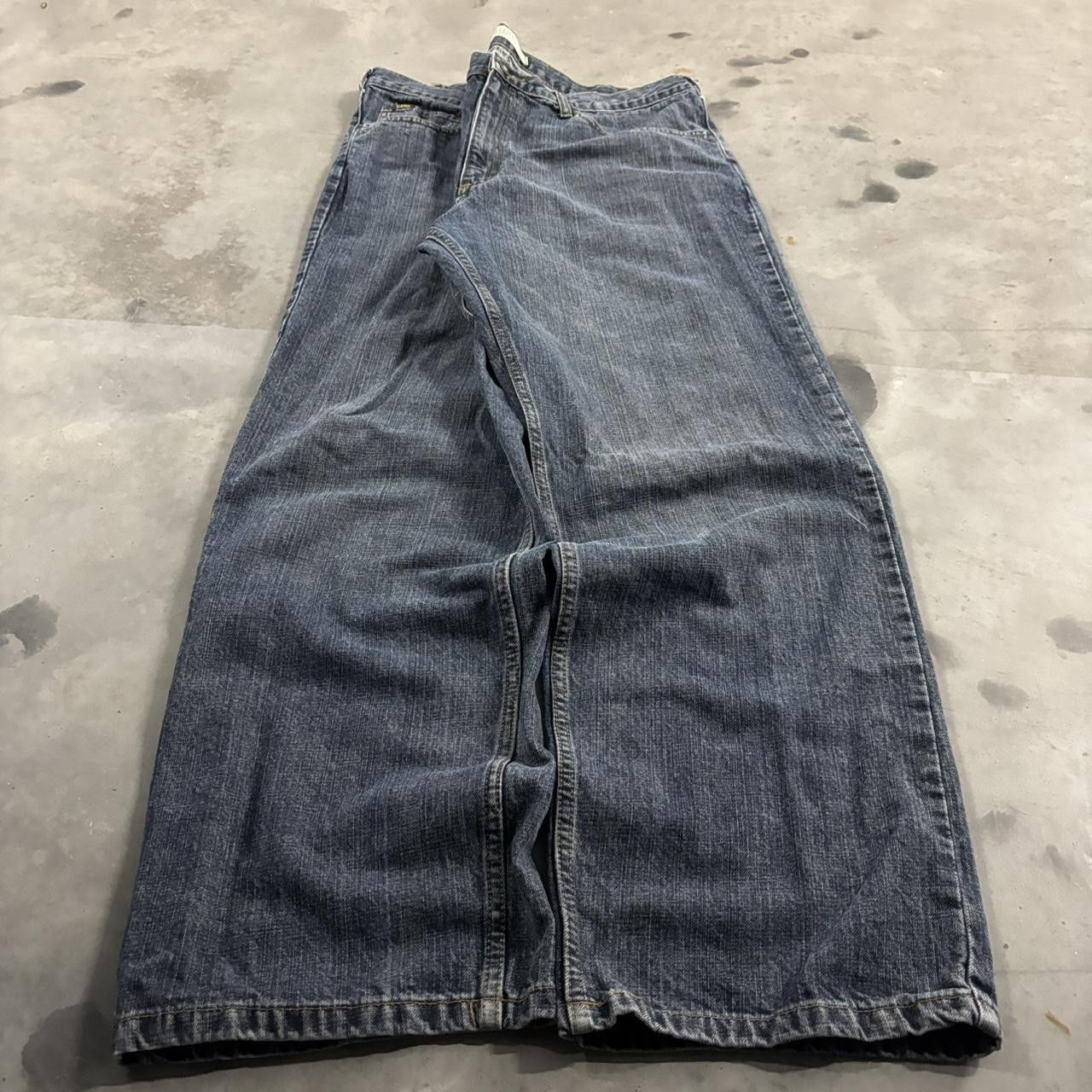 Vintage Crazy Vintage Y2K/2000s Baggy Grunge Dark Wash Skater Denim Jeans! 40x32 Size US 40 / EU 56 - 3 Thumbnail