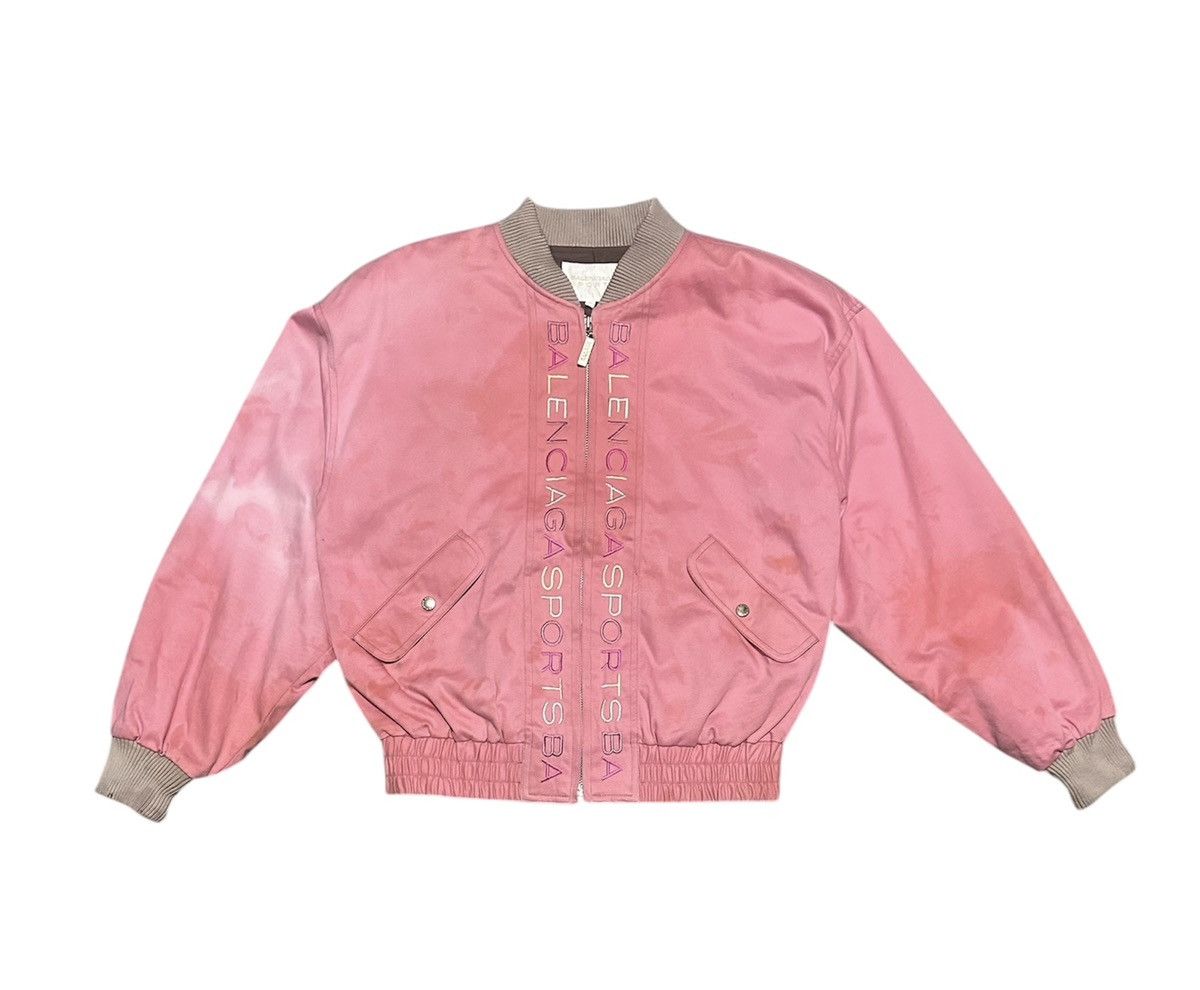 Balenciaga Vintage Balenciaga Sports Bomber Jacket Sun Faded Size US M / EU 48-50 / 2 - 1 Thumbnail