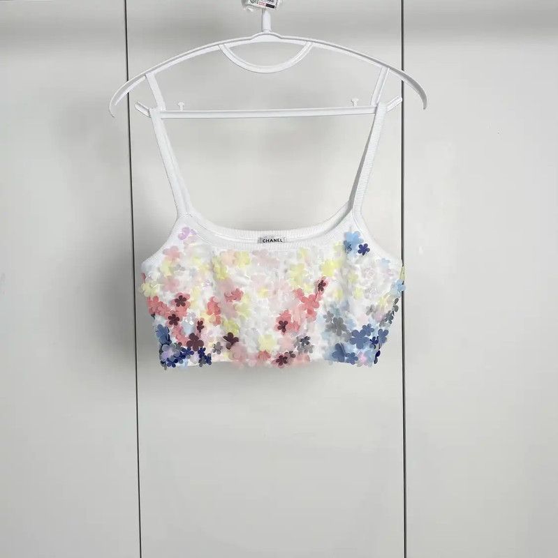 Chanel Chanel Summer Floral Crop Top 0089 Size M / US 6-8 / IT 42-44 - 1 Thumbnail