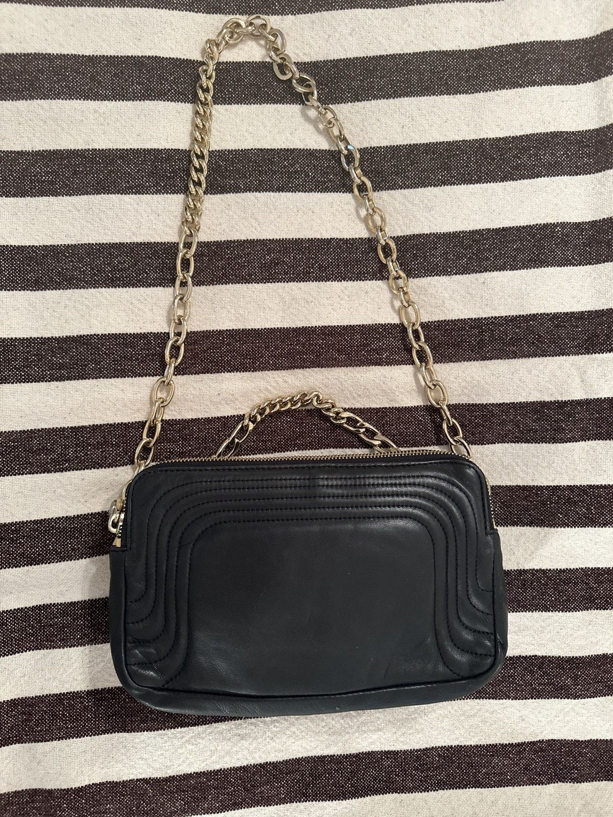 Henri Bendel Black Leather Chain Bag Bags Luggage