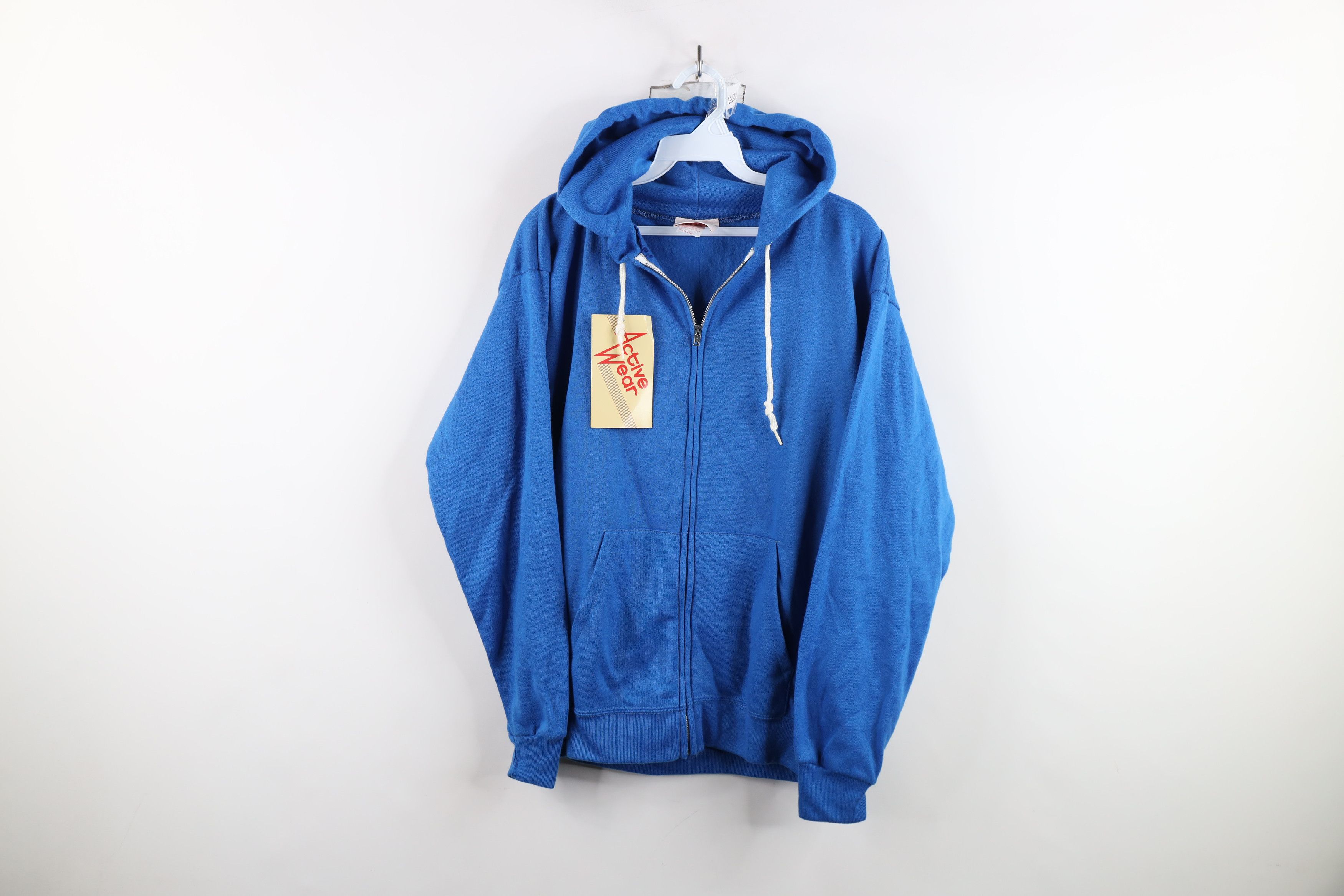 Vintage Deadstock Vintage 70s Streetwear Zip Hoodie Royal Blue USA Size US M / EU 48-50 / 2 - 1 Thumbnail