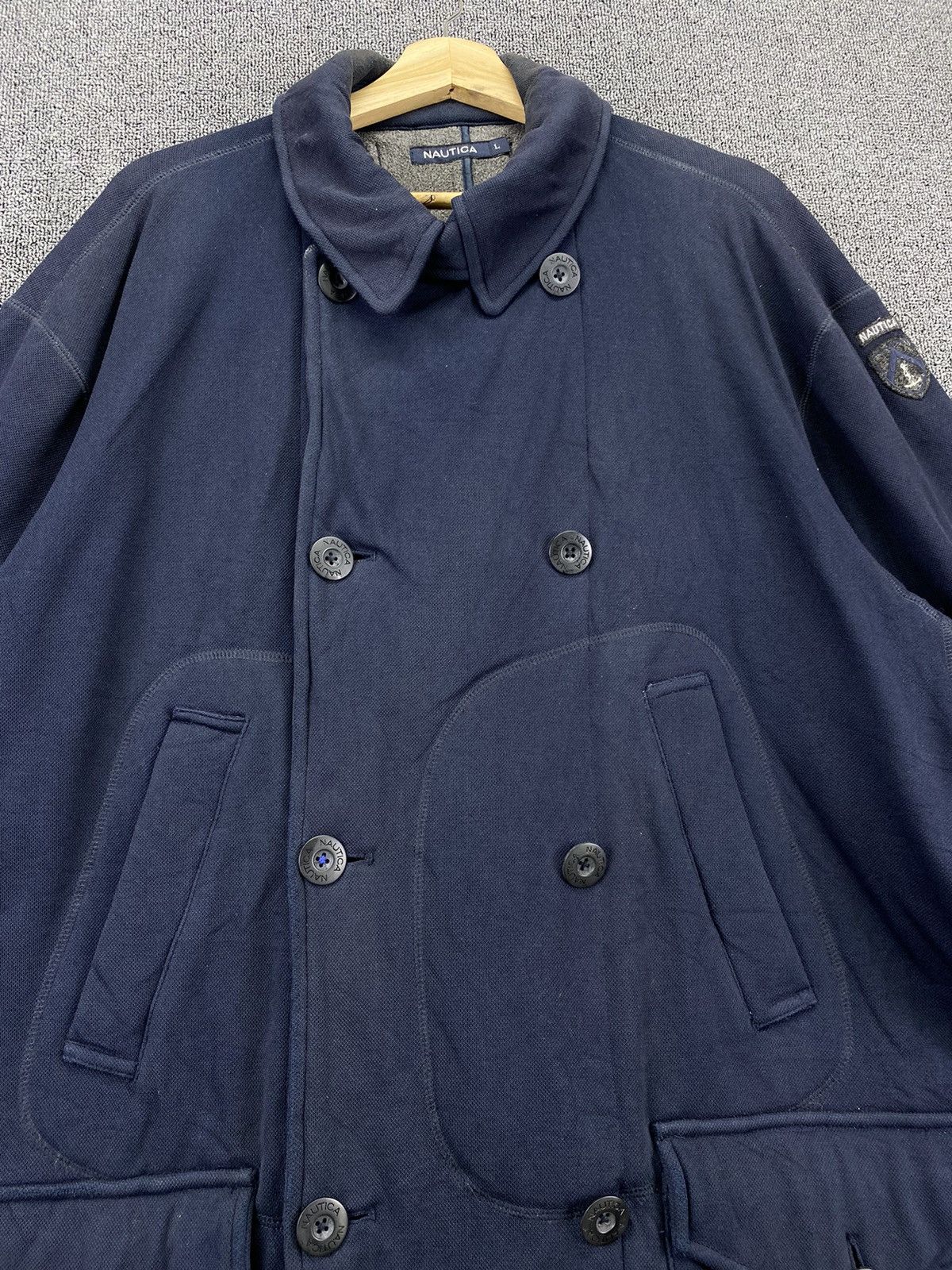 Nautica Vintage Nautica Blue Navy Double Breasted Pea Coat Jacket Size US L / EU 52-54 / 3 - 5 Thumbnail
