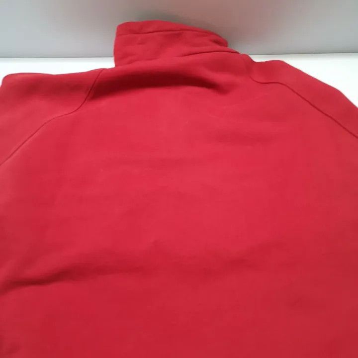 AMI AMIPARIS Red Heart Logo Half-Zip Hoodie -2507 Size US XXL / EU 58 / 5 - 8 Thumbnail