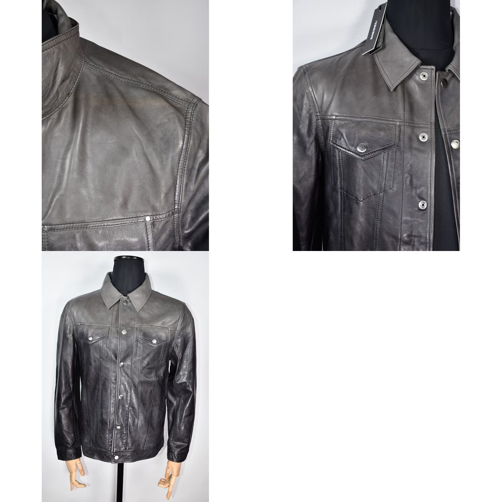 Diesel Diesel L-Nhill Sheepskin Jacket Mens M Leather Multicolor Biker Warm Winter Fall Spring 100% Leather New Casual Coat Shirt/Coat Size US M / EU 48-50 / 2 - 10 Thumbnail