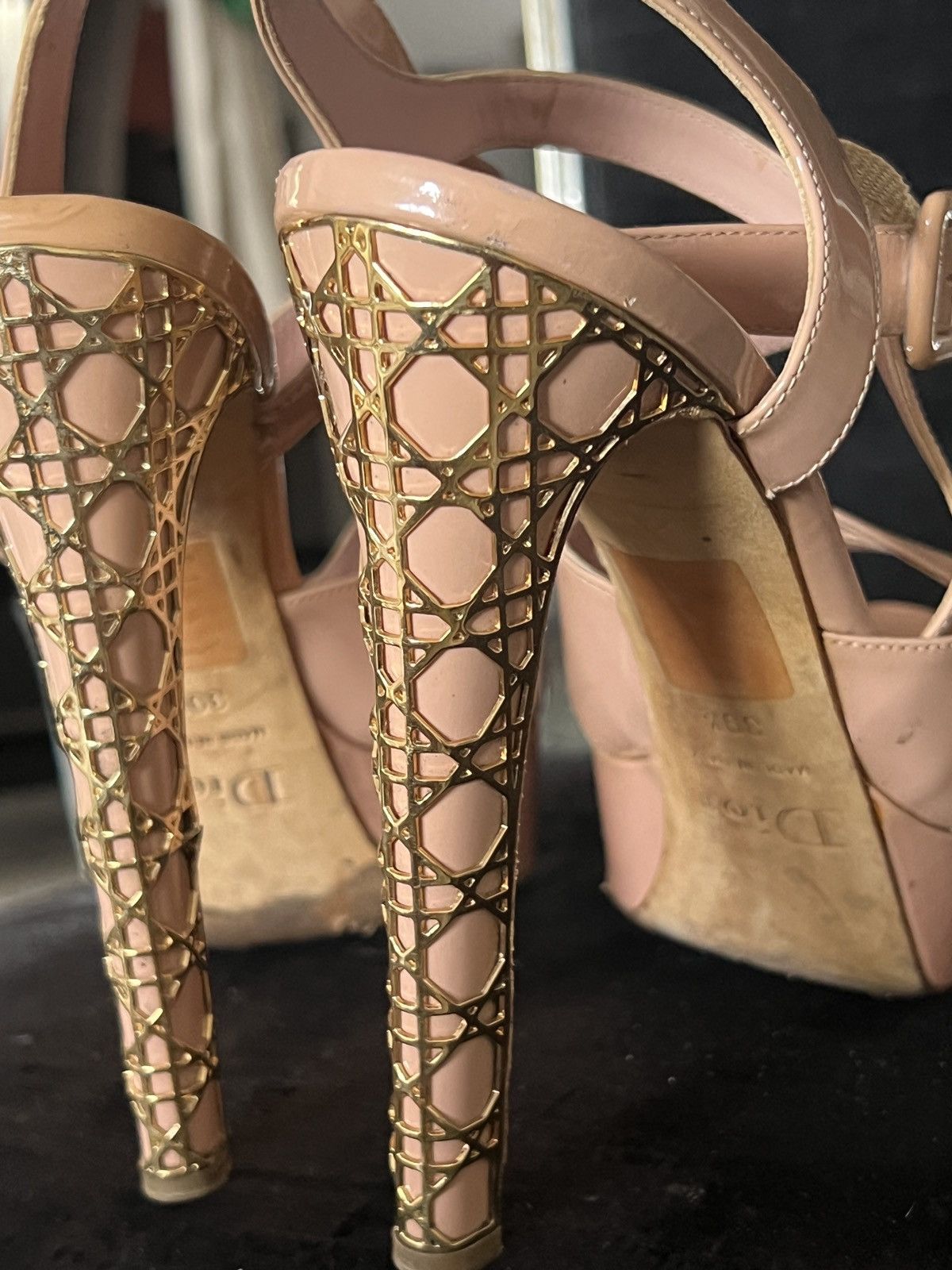 Dior Dior Nude Patent Leather Platform Heels Size US 8.5 / IT 38.5 - 17 Thumbnail