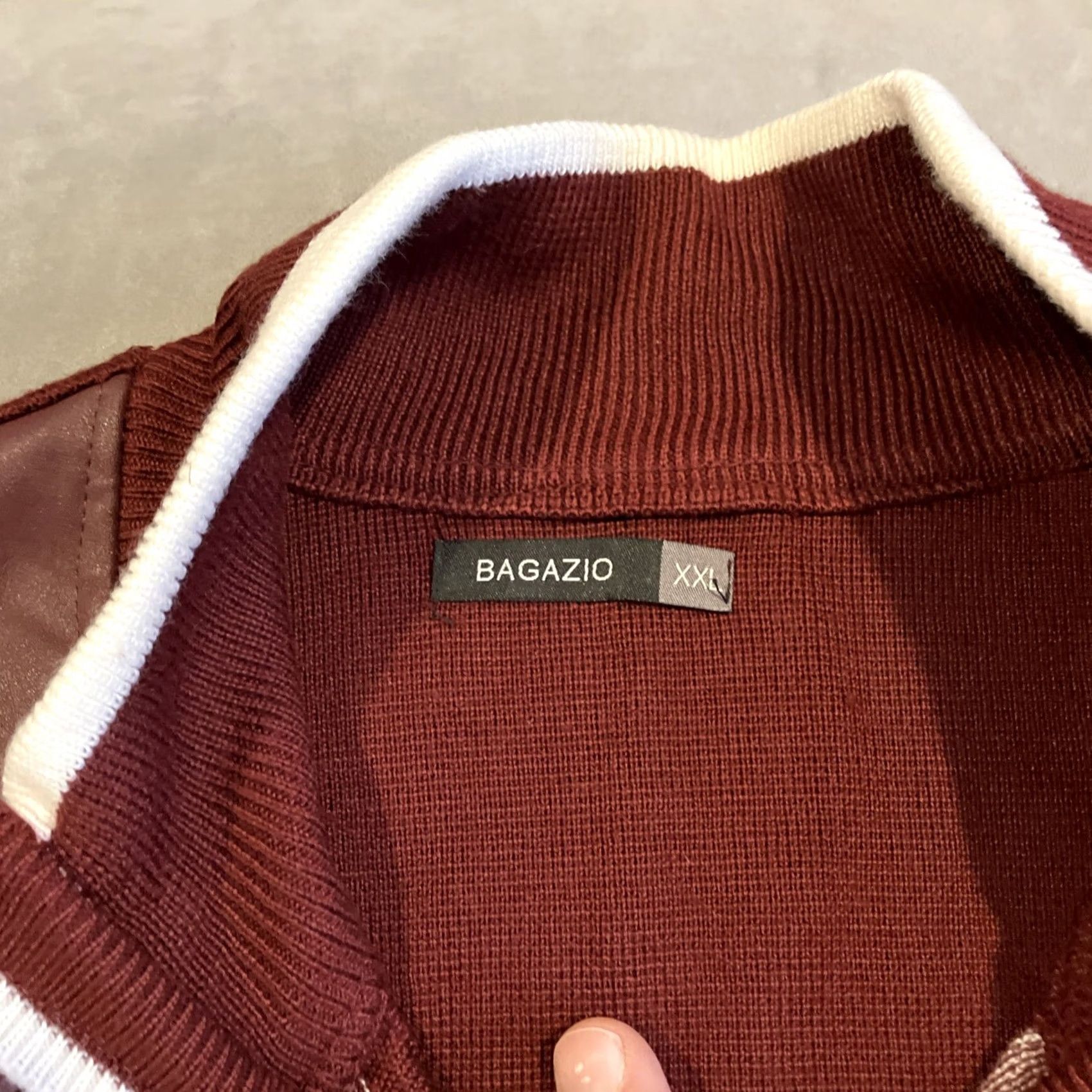 Coogi VINTAGE Bagazio Sweater Cardigan Maroon Full Zip Up COOGI STYLE Men's XXL Size US XXL / EU 58 / 5 - 3 Thumbnail