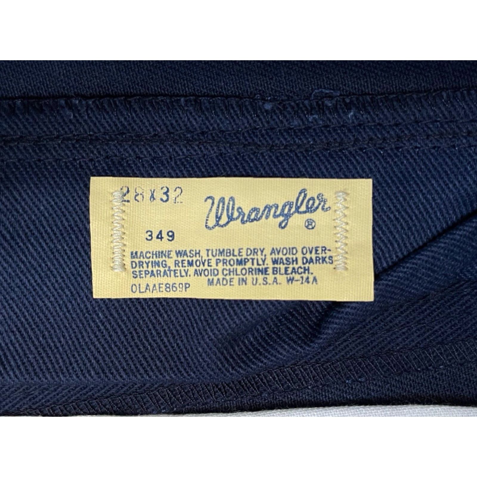 Wrangler VINTAGE Wrangler Jeans Bootcut 28x32 Navy Deadstock NWT USA 80s Mens Jeans Size US 28 / EU 44 - 5 Thumbnail