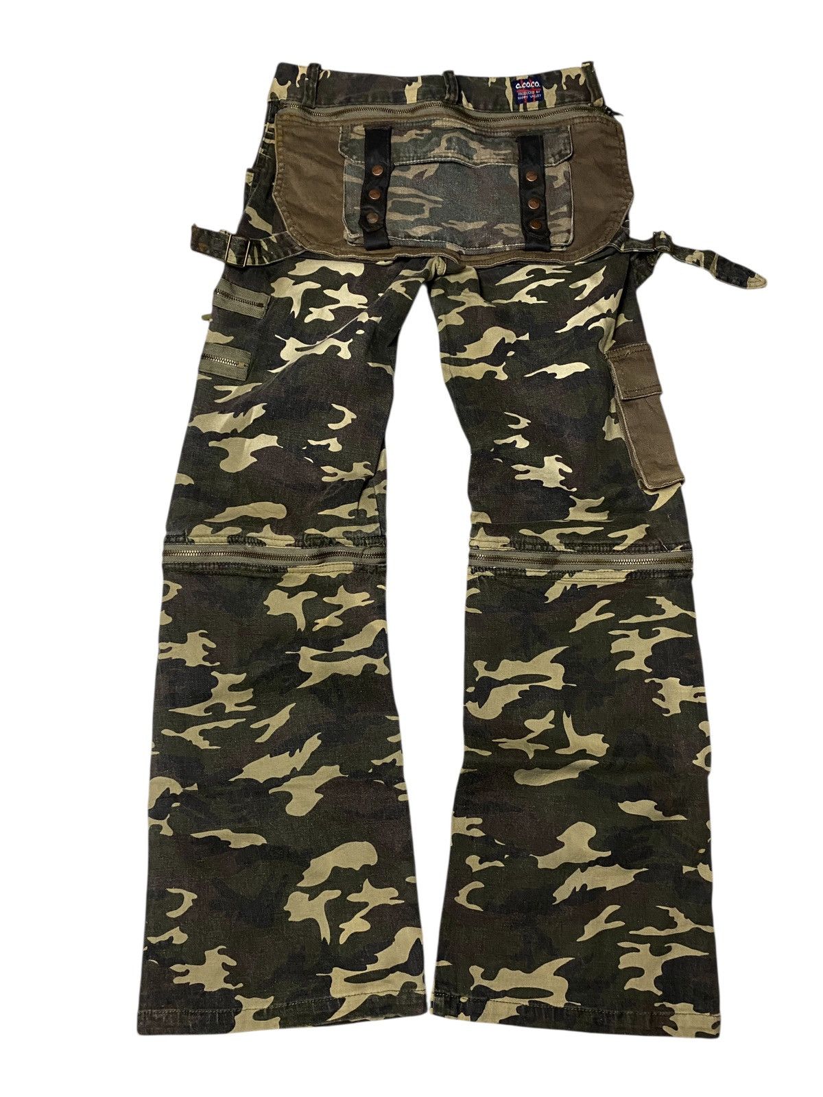 If Six Was Nine 2000's Happy Valley Military Multipocket Flared Pants Size US 26 / EU 42 - 2 Thumbnail