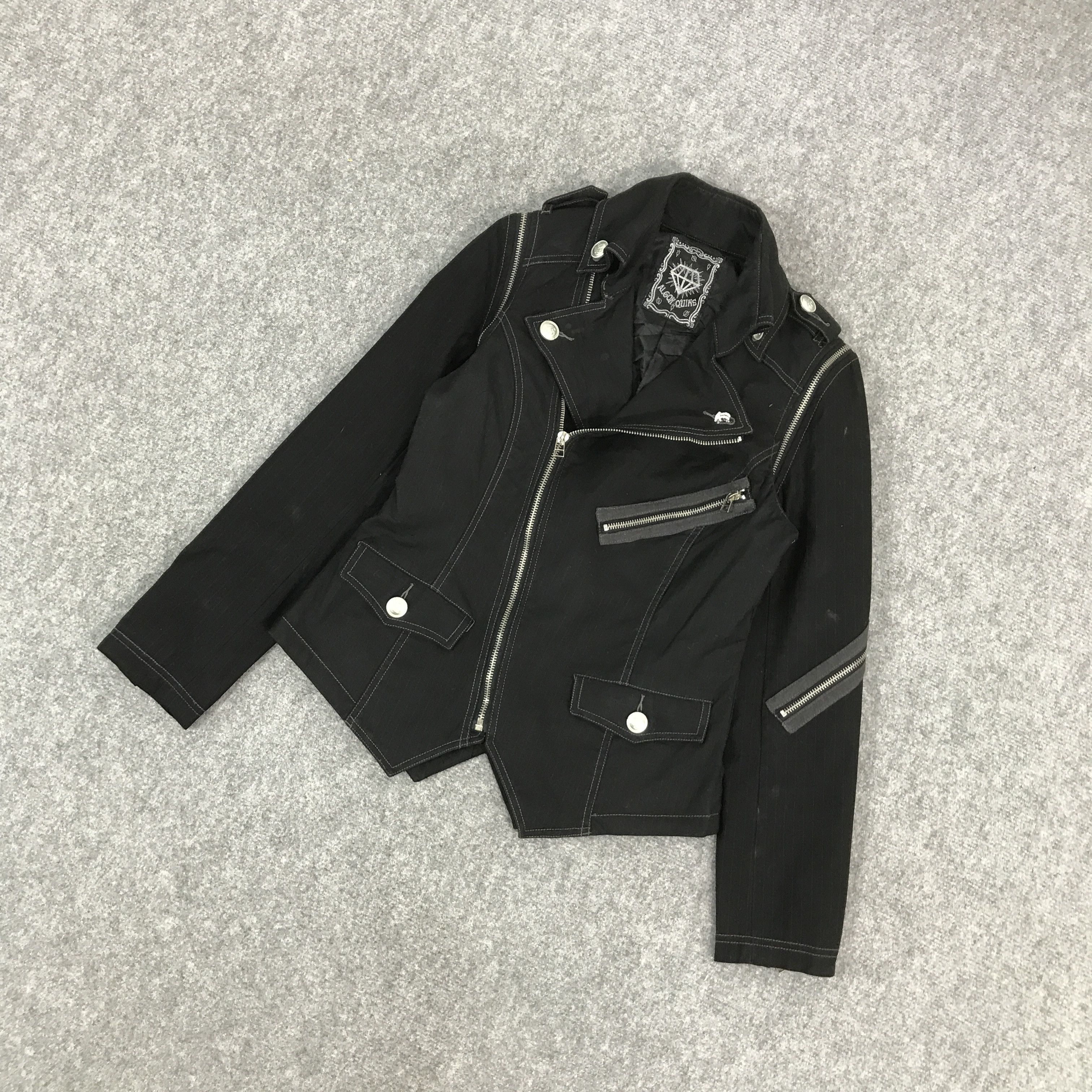If Six Was Nine × Japanese Brand × Le Grande Bleu (L.G.B.) 🔥ALGON QUINS JAPAN PUNK BLACK JACKET Size US S / EU 44-46 / 1 - 5 Thumbnail