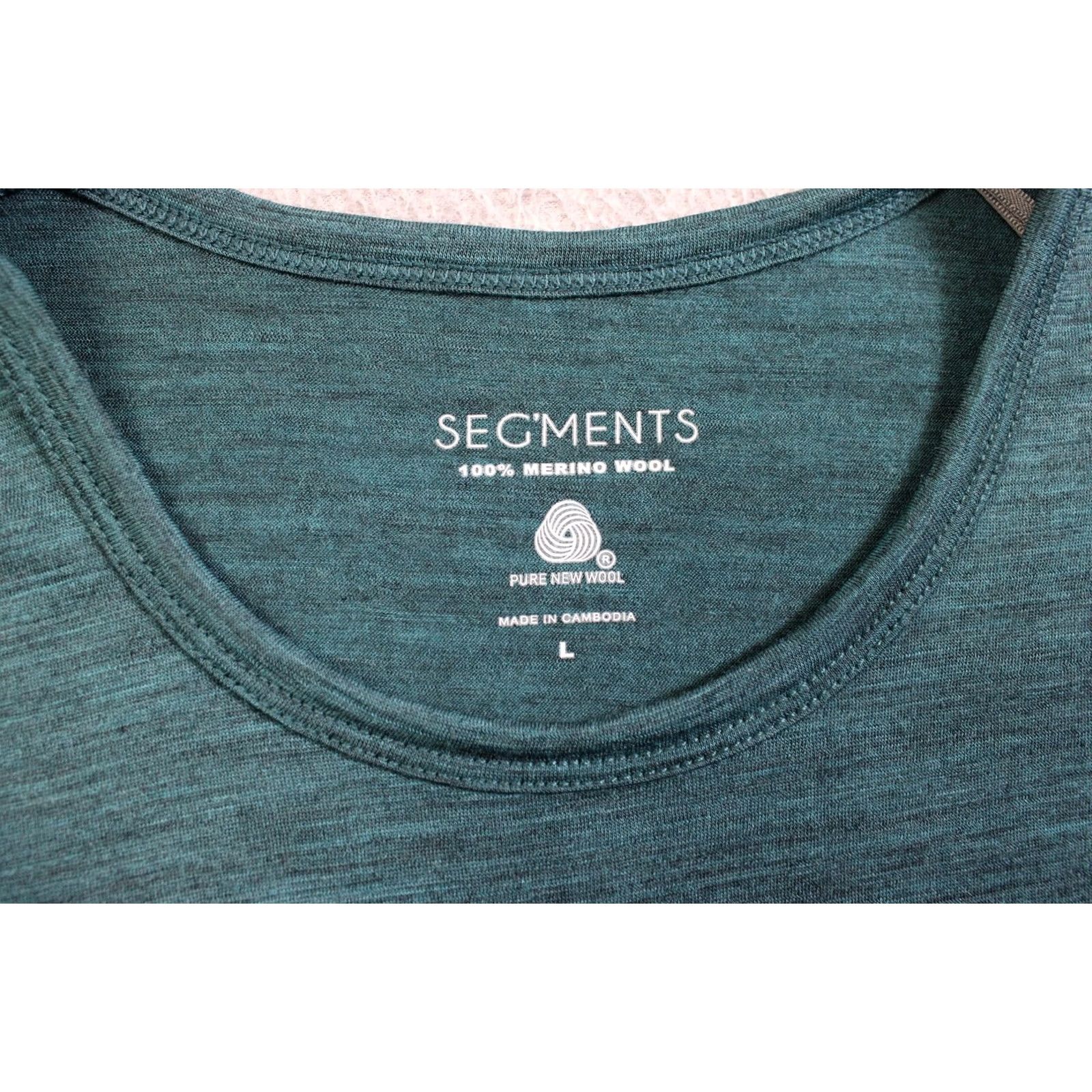 Layer 8 Segments Merino Wool Shirt Womens Large Green Long Sleeve Base Layer Outdoor Size L / US 10 / IT 46 - 3 Thumbnail