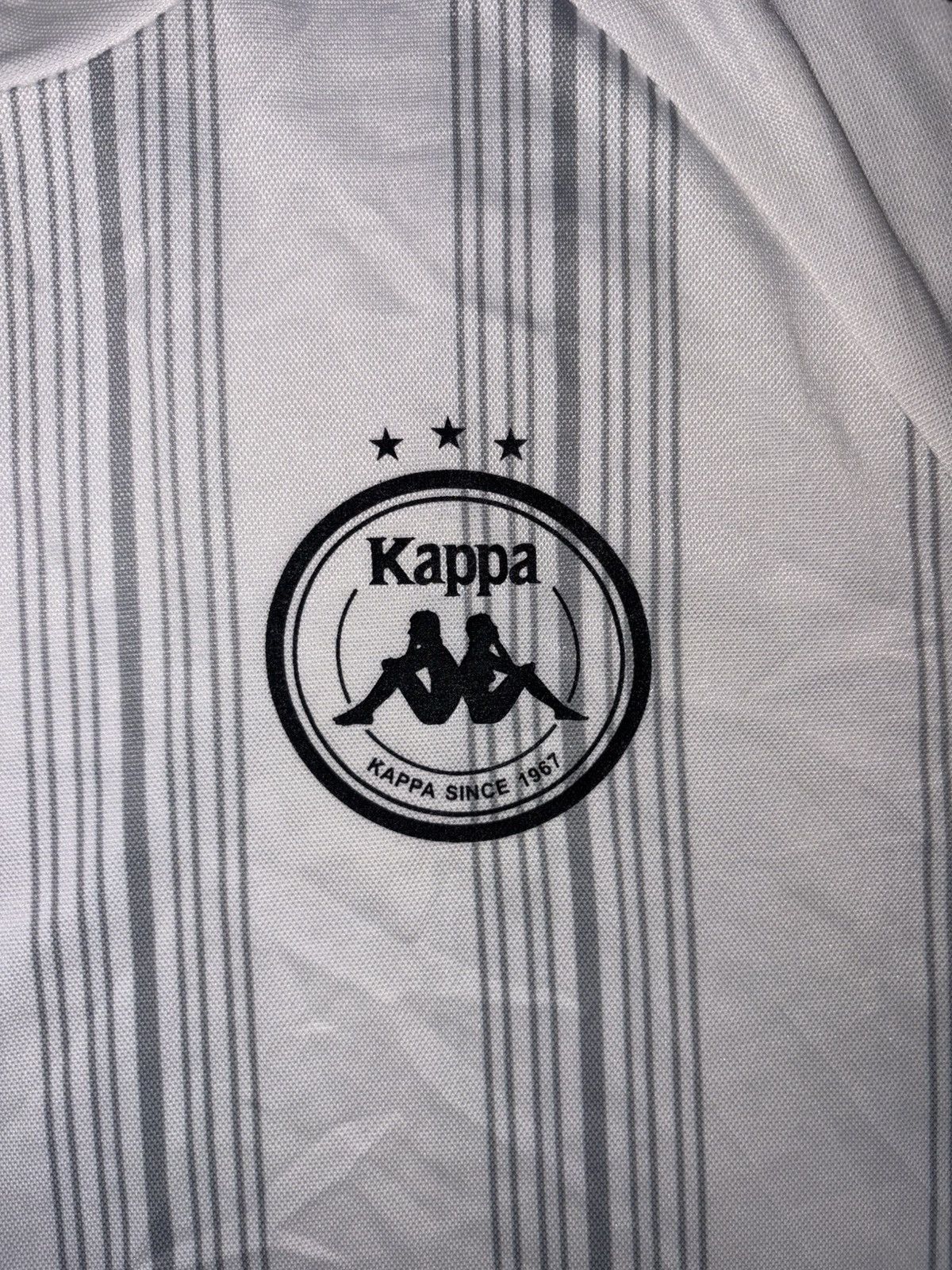 Kappa VTG Style Kappa Banda Pinstripe Jersey XL White/Black/Grey Size US XL / EU 56 / 4 - 4 Thumbnail