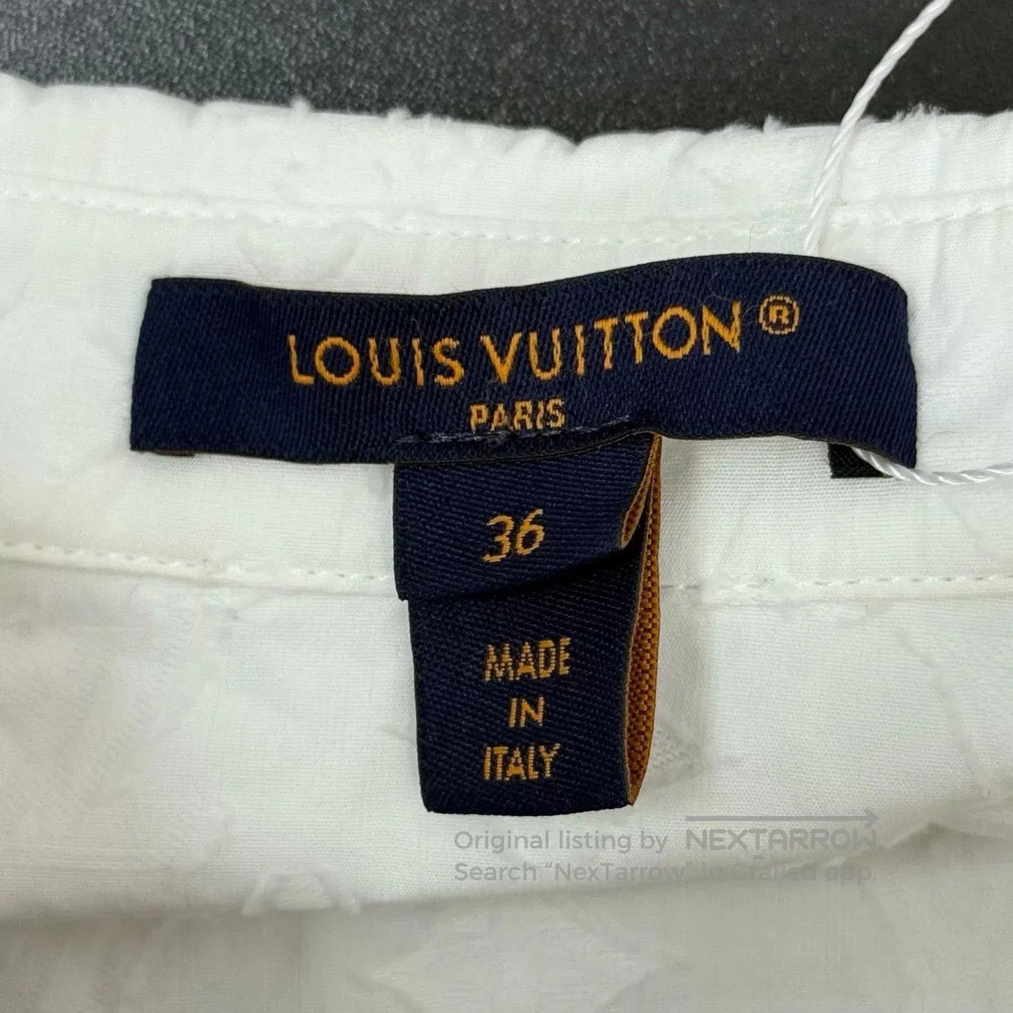Louis Vuitton LV White Patterned Long Sleeve Shirt. Size US XS / EU 42 / 0 - 5 Thumbnail