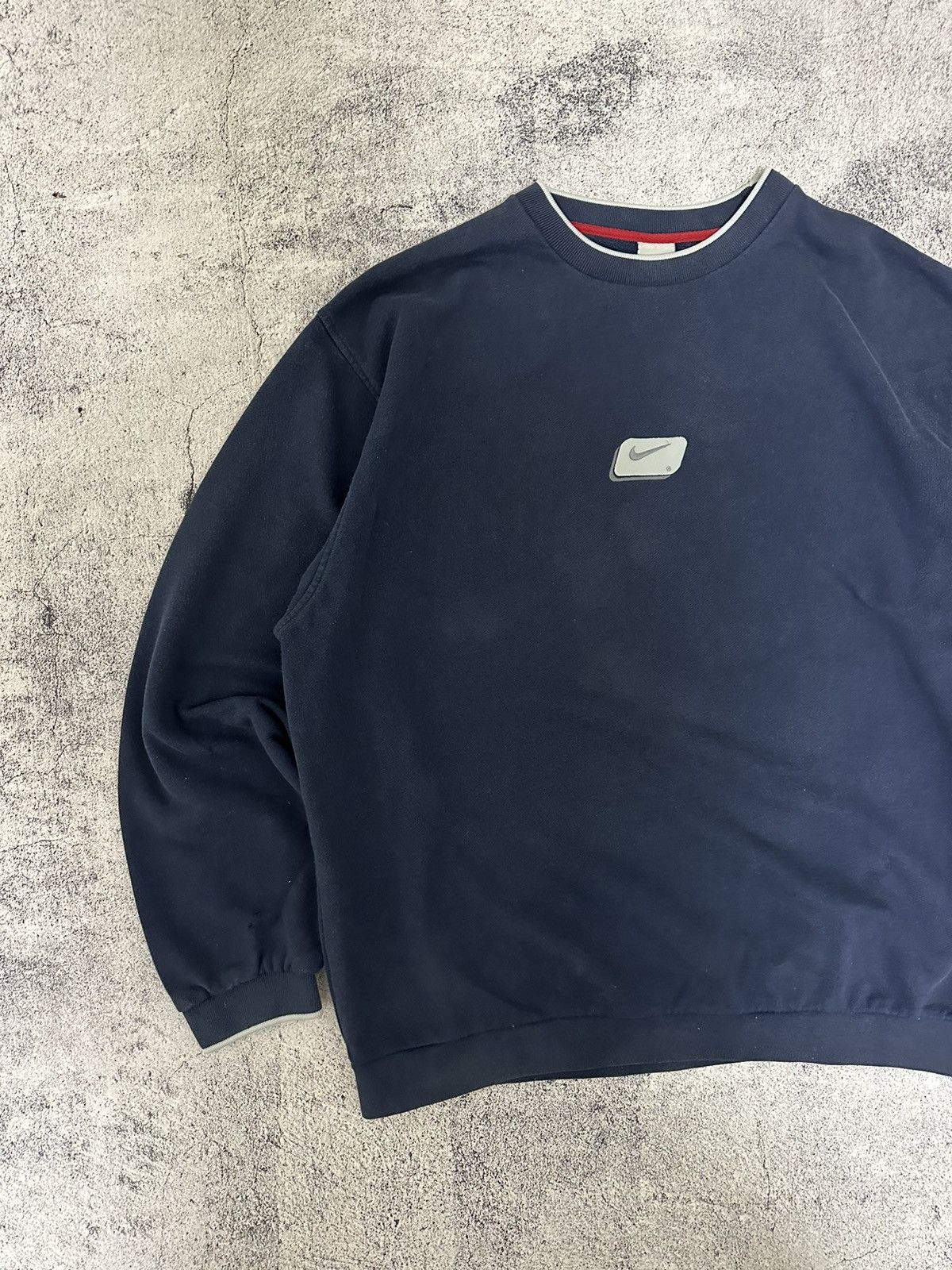 Nike Vintage Nike Blue Sweatshirt Box Logo Centre Embroidered Size US XL / EU 56 / 4 - 3 Thumbnail