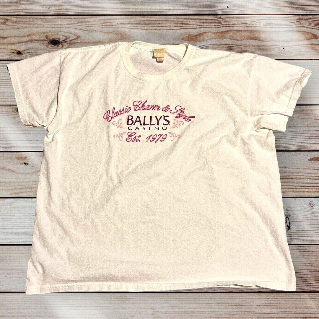 Vintage Bally's Casino Las Vegas T-Shirt White 2XL 100% Cotton GREAT Size XXL / US 16-18 / IT 52-54 - 1 Thumbnail