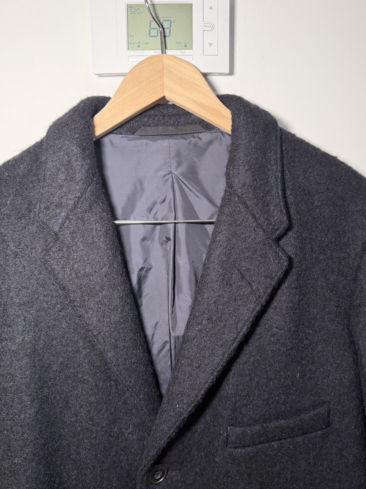 Lemaire Lemaire Men’s Navy Chesterfield Wool Coat Size US M / EU 48-50 / 2 - 2 Thumbnail