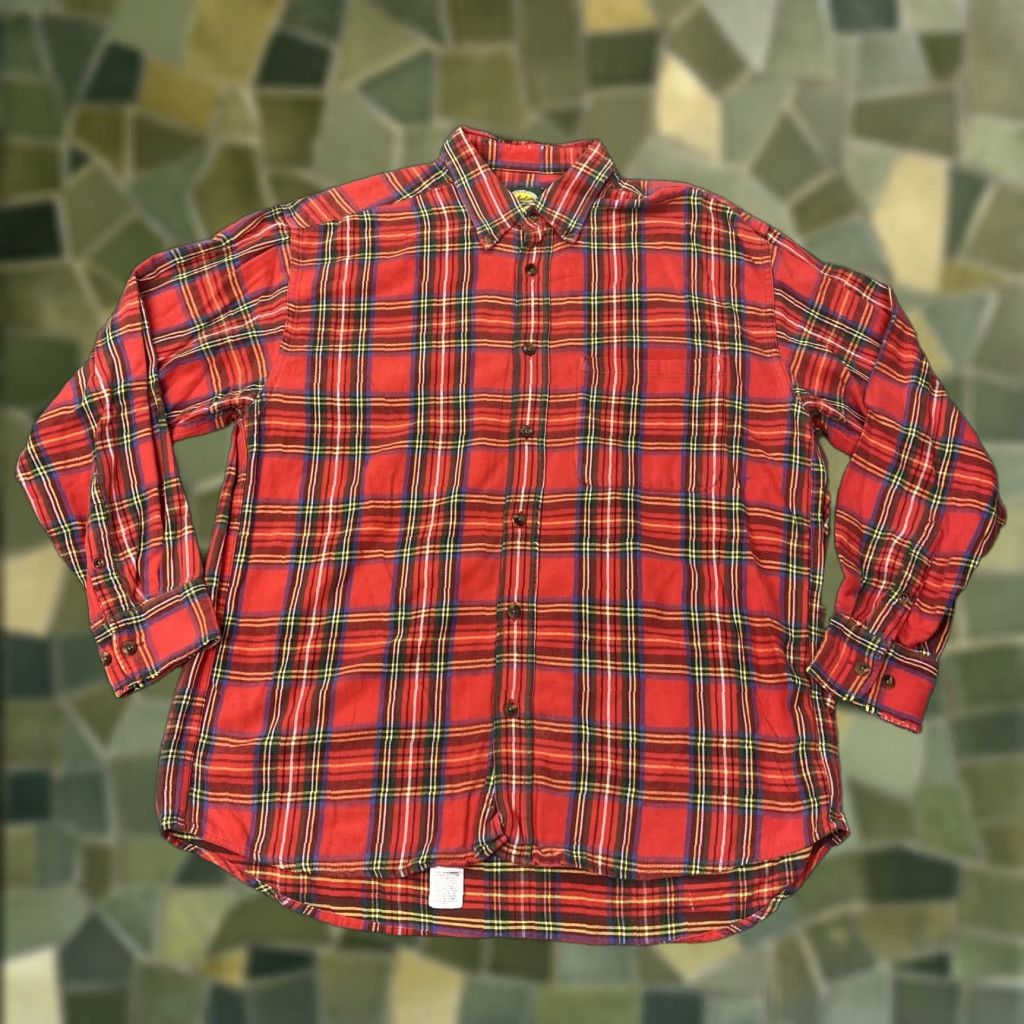 Vintage VINTAGE? Wait—Cabela's Shirt Mens Large Red Plaid Flannel Button-Down Long Sleeve Outdoor Shirt L Red Cotton Plaid Mens Size US L / EU 52-54 / 3 - 1 Thumbnail
