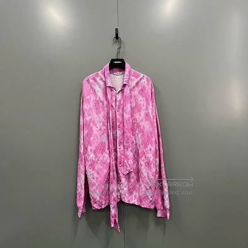 Balenciaga Balenciaga Tie-Dye Effect Belted Shirt Size M / US 6-8 / IT 42-44 - 1 Thumbnail