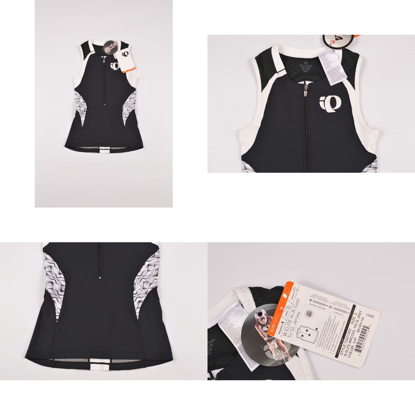 PEARL iZUMi Pearl Izumi W Elite In-R-Cool Tri SL Jersey Tank Top Shirt S Black Women Size S / US 4 / IT 40 - 8 Thumbnail