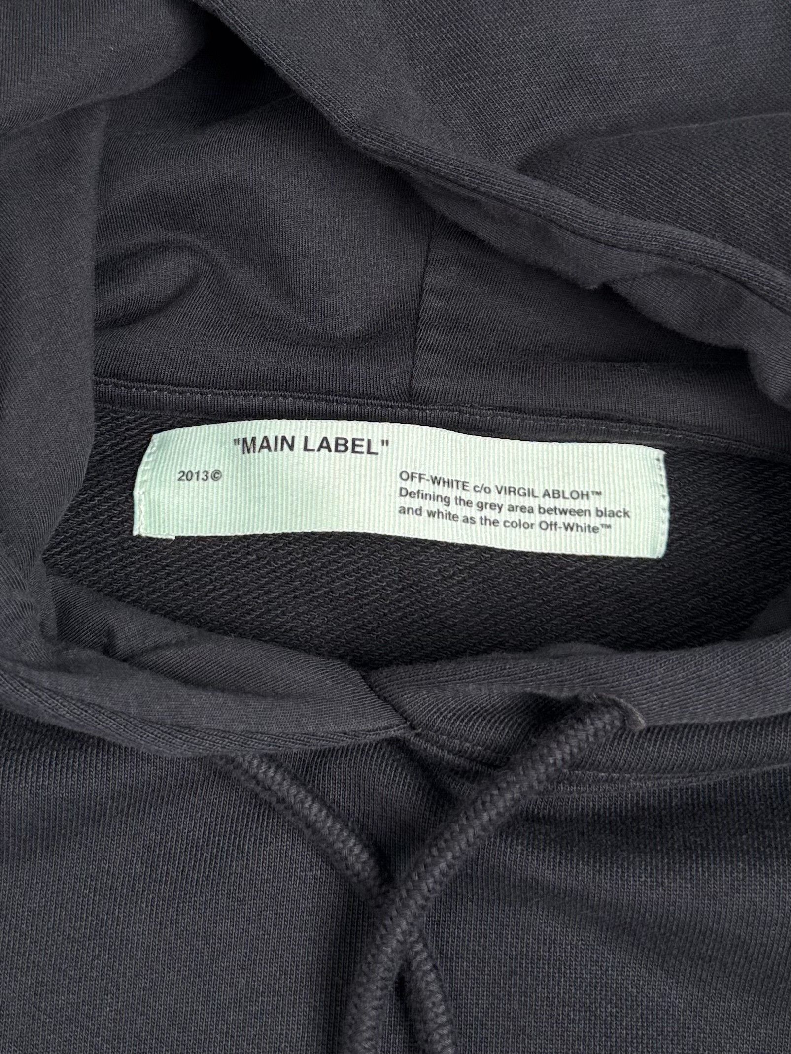 Off-White OFF-WHITE Logo Printed Cropped Sweatshirt Hoodie In Black Size S / US 4 / IT 40 - 8 Thumbnail