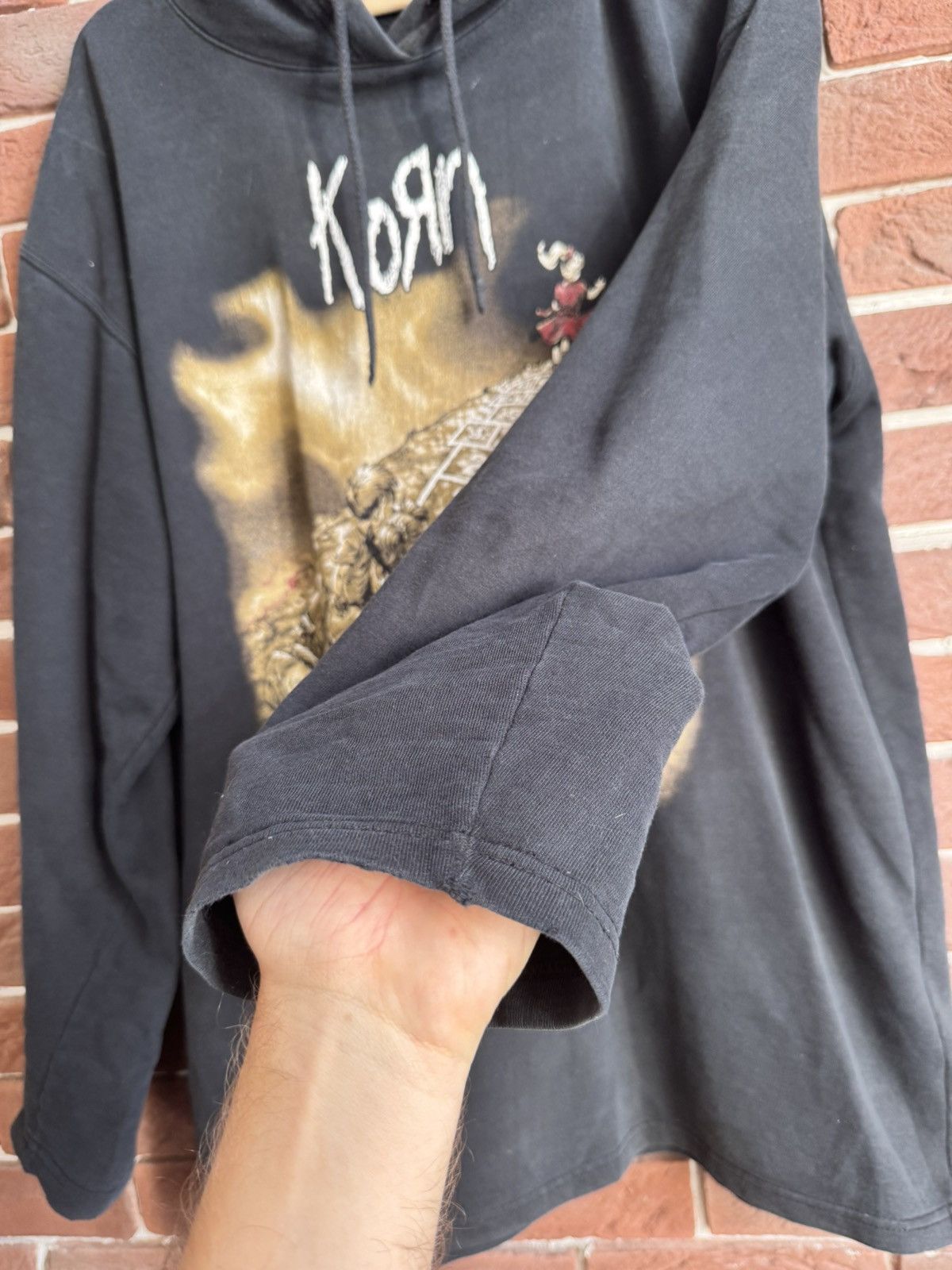 Band Tees Vintage 90s KORN Follow The Leader Nu Metal Band hoodie xl Size US XL / EU 56 / 4 - 8 Thumbnail