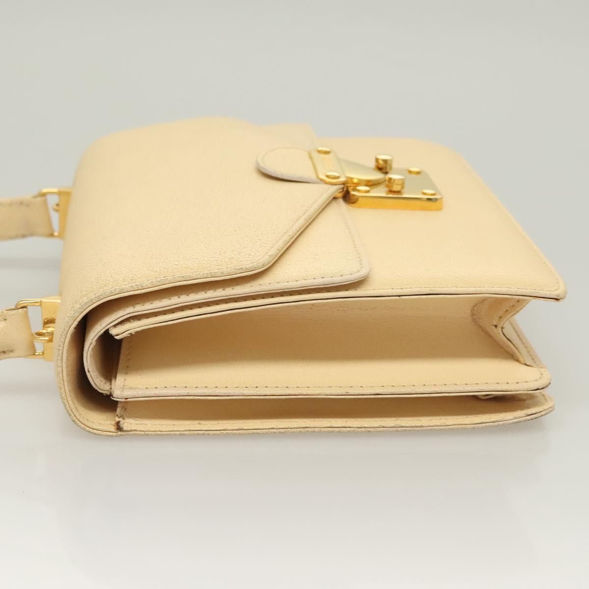 Fendi FENDI Zucca Canvas Hand Bag Canvas Leather Beige Gold Size ONE SIZE - 5 Thumbnail