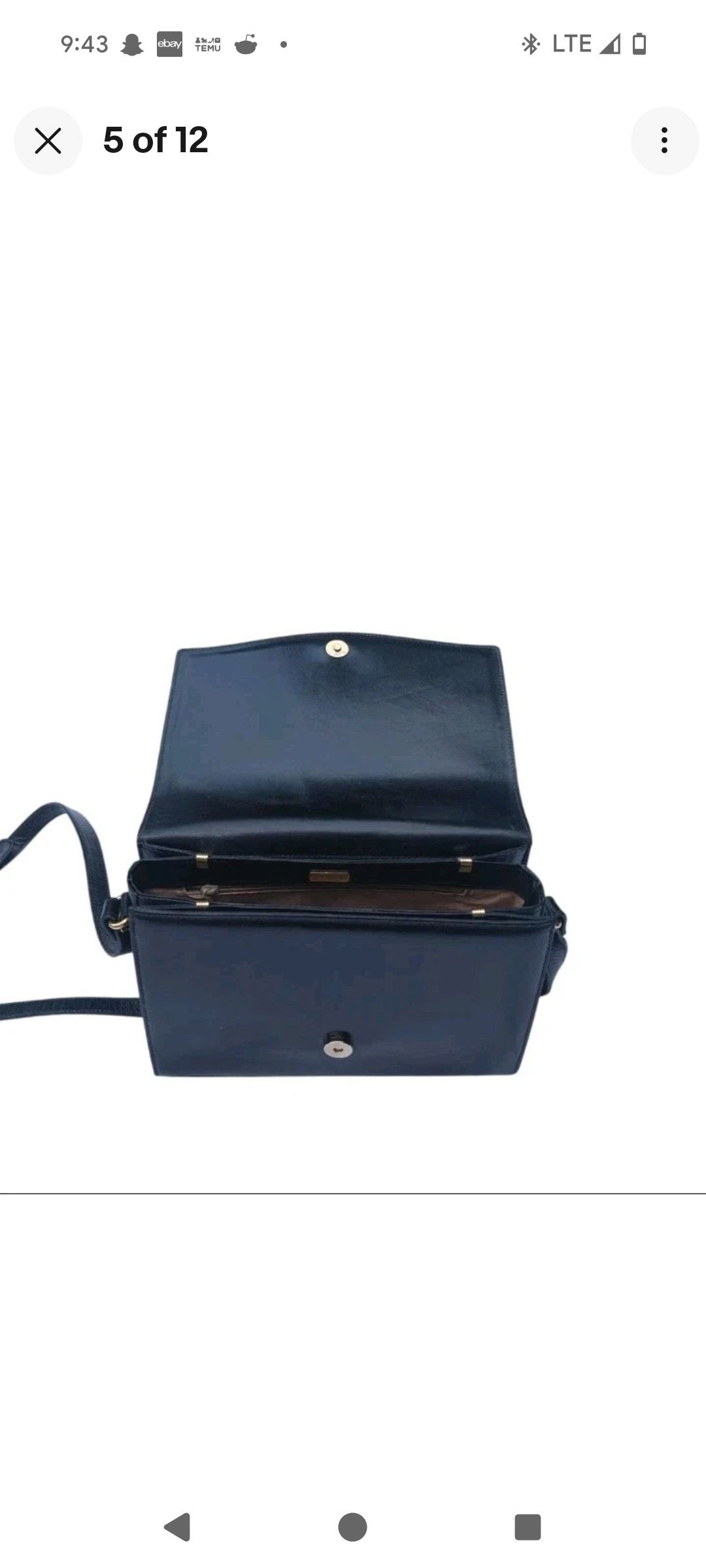 Bally Vintage Calfskin Leather Black Crossbody Bag Excellent Cond Size ONE SIZE - 5 Thumbnail